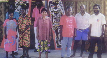 Members of the Baua Baua Popular Education troupe